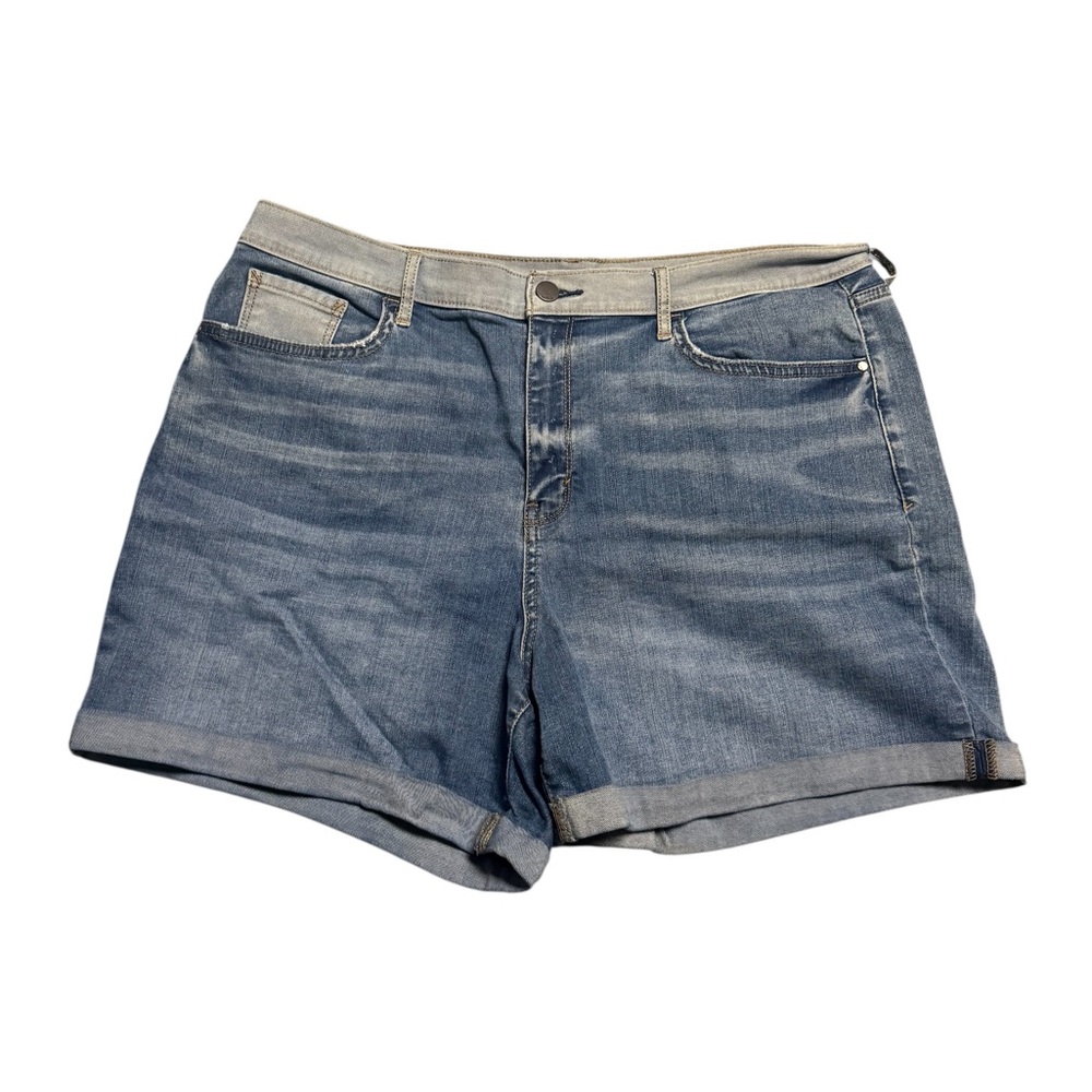 ANA High Rise Denim Shorts Size 18 Y2K Mom Core Casual Summer Two Toned